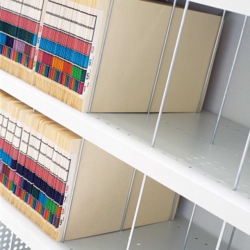 Vertical shelf divisions